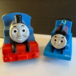 Lot 2x Thomas & Friends 2012 Gullane Blue Thomas Train Plastic Toys Limited